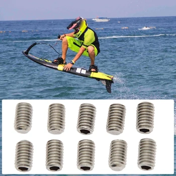 10 Buc Oțel Inoxidabil, placă de Surf Grub Suruburi de 5mm Fin Plug Șuruburi de Înlocuire placă de Surf Fin Șuruburi Surfing Accesorii