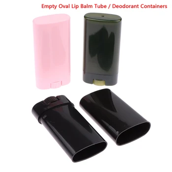 1buc Oval Balsam de Buze Tuburi Goale Reîncărcabile Sticla 15g DIY Ruj de Buze Balsam de Tuburi Portabile Cosmetice Deodorant Containere de Călătorie