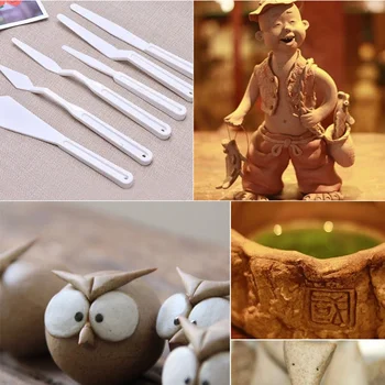 6Pcs Lut, Sculptură Figurine Instrument artistic fatlute ceramică materiale Plastice instrument de Plastilină Instrument de Ceramică de Artă Ceramică Ceramică Artizanat Instrument