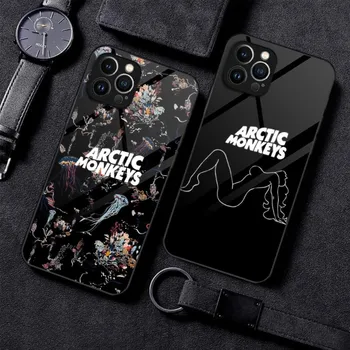 Arctic M-Maimuțe Caz Telefon din Sticla Temperata Pentru IPhone 14 13 12 11 Pro XS Max Mini X XR 8 7 6s Plus SE2020 Acoperi