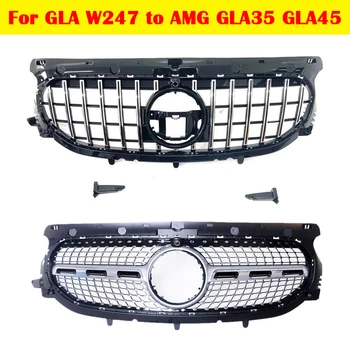 Auto Styling Mijlocul Grila de GT Diamant Grătar cu Bare Verticale Pentru Benz GLA W247 GLA220 GLA250 2020-2021 pentru AMG GLA35 GLA45