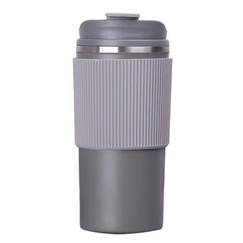 Ceașcă de cafea Perete Dublu, Rezistent la Căldură Silicon Grip Cana, Eco-Friendly Portabil Cupe Cu Capac Etans CNIM Fierbinte