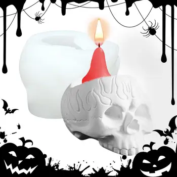 Craniu 3D Rășină Suport Lumanare Mucegai Halloween Mulaj DIY Meșteșug Rășină Craniu Mucegai Pentru Birou Decor Petrecere de Halloween Ornament