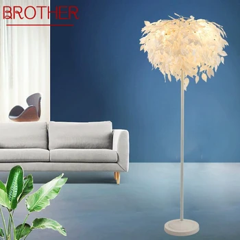 FRATELE Nordic Frunze Lampa de Podea de Artă Modernă de Familie sufragerie Dormitor Creativitatea LED Decorativ în Picioare Ușoare