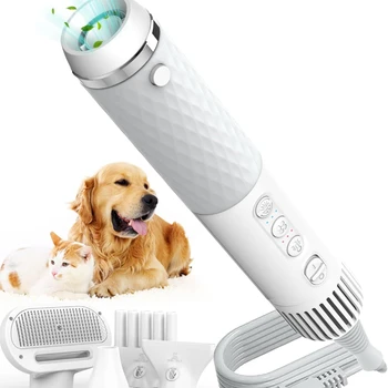 Handheld Câine Uscător de Păr Portabil mai Puțin Zgomot 4 în 1 Câine Îngrijirea Aprovizionarea cu Smart Control al Temperaturii