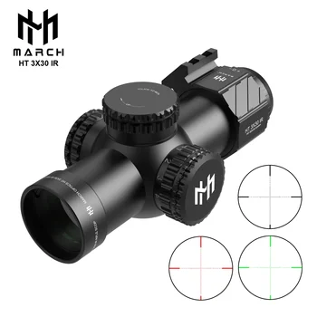 MARTIE HT 3X30 IR Tactice Riflescope Spotting domeniul de Aplicare pentru Pușca de Vânătoare Optice Colimator Vedere Arma Rosu Verde Iluminare