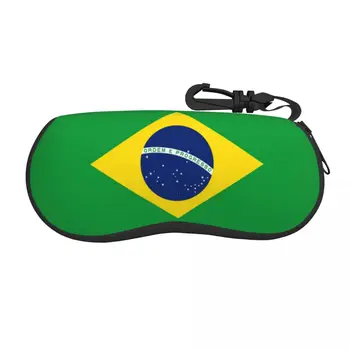 Personalizat Brazilia Flag Shell Caz Ochelari Unisex Moda Ochelari Caz Ochelari De Soare Protector Cutie
