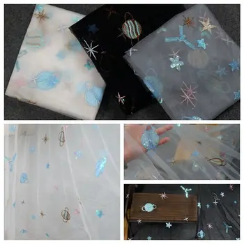 plasă de fire de stele paiete brodate material DIY rochie de îmbrăcăminte layout accesorii
