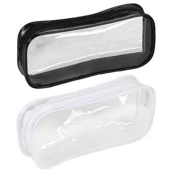 PVC transparent Caz Creion cu Fermoar Sac de Cosmetice Multi-Scop pentru Elev Fete