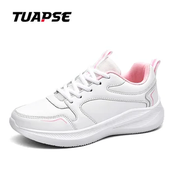 TUAPSE Nou Stil Popular pentru Femei Pantofi de alergat din Piele Sintetica de Primăvară Dantelă-Up de sex Feminin Pantofi sport în aer liber Lady Pantofi de Jogging