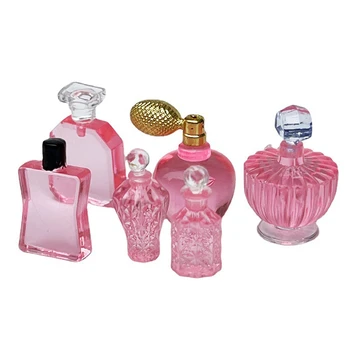 1:12 Păpuși 6Pcs/Set Sticla de Parfum Accesorii Miniatură Mini Jucarii Mobilier casă de Păpuși pentru Păpuși Fetita Roz