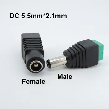 1 Pereche /3pairs Masculin + Feminin de Înaltă Calitate 2.1 mm x 5.5 mm pentru Mufa de Alimentare DC Adaptor Conector Plug-in Pentru CCTV aparat de Fotografiat