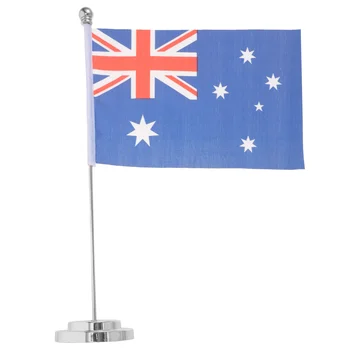 1 Set de Birou Steag Australian Desktop Steag Mic Steag Australian cu Stand Mic Australian Decor