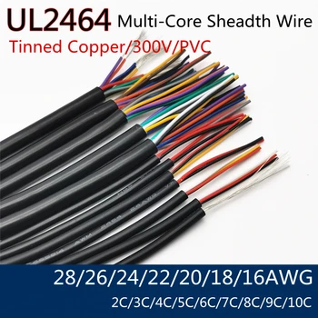 10/20 M UL2464 Conserve de Cupru cu Manta de Sârmă 28 26 24 22 2018 16 AWG Semnal Audio prin Cablu 2-3-4-5 Sau - 6-7-8-9-Core de Control al Puterii Linie