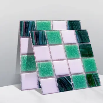 10buc Mozaic de Perete Autocolant 3D Auto-Adeziv cu Sclipici Autocolant Pentru Baie Bucătărie DIY Perete Autocolant rezistent la apa Artă Murală