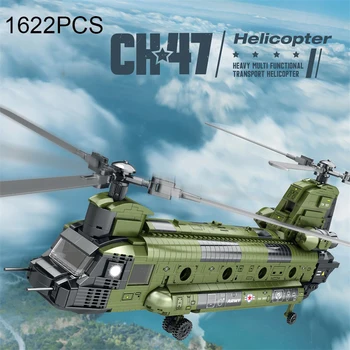 1622PCS CH-47 Chinook Avion de Transport Blocuri Militare Armate Elicopter Luptător Model Cărămizi Copii, Jucarii Cadouri de Craciun