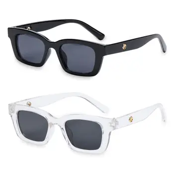 1buc Retro Dreptunghi ochelari de Soare pentru Femei UV400 Conducere Ochelari de Soare Vintage Moda Trendy Pătrat Cadru de Protectie Ochelari de vedere