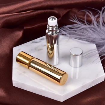 1BUC Sticlă +Metal Ulei Esențial cu Role Sticle de Sticlă Cu Bile cu Role Aromoterapie Parfumuri Buza de Sticlă Roll On Flacon 5ml