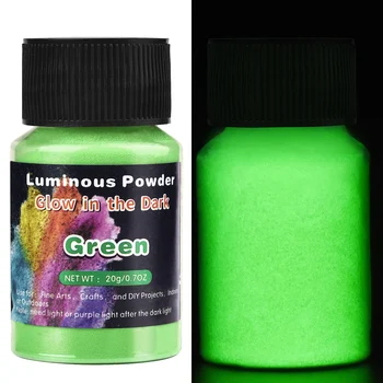 20g/Sticla Luminos Pulbere de Rășină Pigment DIY Rășină Epoxidică Mucegai Nail Art Glitter Pudra Glow În Întuneric Bijuterii a Face Provizii