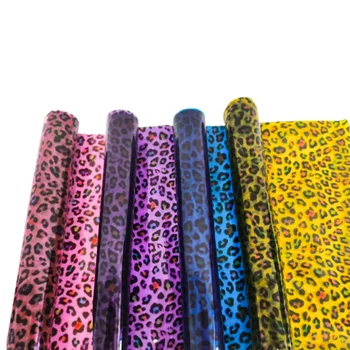 30x135cm Holografic de Culoare Leopard de Vinil Imitatie de Piele Foaie TPU Material pentru Geantă de mână Cusut Arc Cercel proiect Ambarcațiuni de 0,5 mm