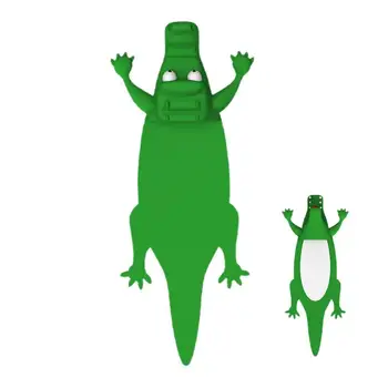 3D, Marcaje 3D Rechin, Crocodil în Formă de Traznita Marcaje de Desene animate de Crăciun semn de carte Amuzant Lectură Cadou Noutate Amuzant Papetărie