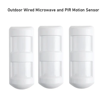 3pcs/Lot 12-24V de Exterior cu Fir de PIR cuptor cu Microunde Senzor de Mișcare pentru animale de Companie Imunitar 25KG 100 de Grade de 12 Metri Detectarea Gama Anti-tamper