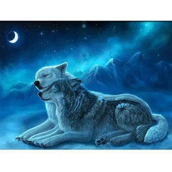 5D-Diy-Diamond-Painting-Wolf-Diamond-Embroidery-Moon-Landscape-Rhinestone-Mosaic-Animals-Handmade-Gift-Wall-Decor 2