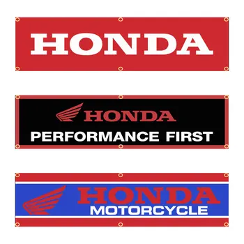 60x240cm Honda de Curse de Motociclete Banner Tapiserie Poliester Imprimat Steagul Garaj sau în aer liber Pentru Decor