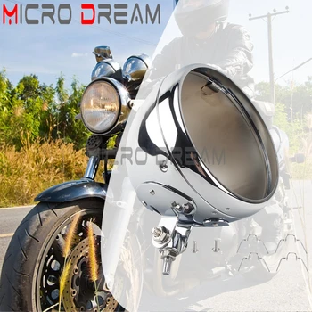 7 inch LED Retro Motocicleta Jos de Montare Faruri Rotunde Locuințe Monta Capacul Pentru Harley Custom Bobber 7 inch Far Shell