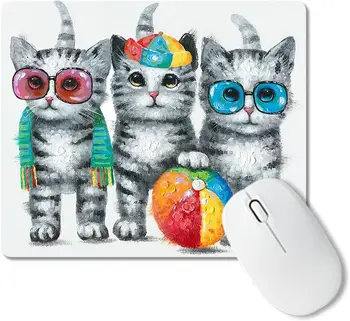 Amuzant Pisica Drăguț Model Gaming Mouse Pad Non-Alunecare de Cauciuc Mouse Pad rezistent la apa Mouse pad pentru Birou Calculator 9.5X7.9 inch