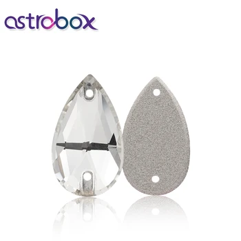 Astrobox Pahar De Cristal Decor Plat Spate Strasuri De Cristal În Formă De Picătură Coase Pe Piatră Pentru Tricotat Rochie De Mireasa De Îmbrăcăminte