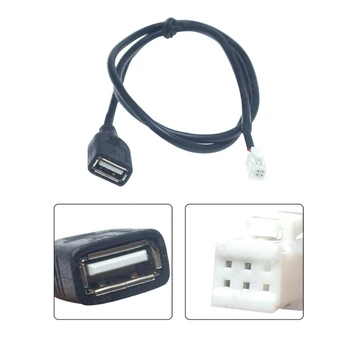 Auto 4Pin+6pini Conector AUX Port USB pe Panoul de Extensie USB Adaptor Cablu 100CM 2x