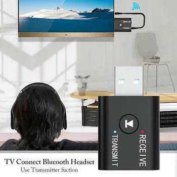 Bluetooth 5.0 Transmițător Receptor 2 IN 1 Wireless Audio de 3,5 mm Adaptor USB Aux Car Audio HIFI Audio Wireless Receptor 42*25*11mm