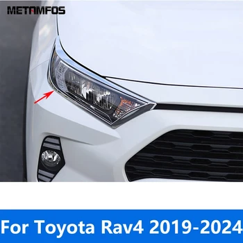 Cap De Lumină De Lampă Capac Ornamental Pentru Toyota Rav4 Rav 4 2019-2022 2023 2024 Fibră De Carbon, Faruri Protector Accesorii Styling Auto