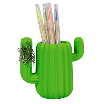 Creative Cactus Suport Pentru Pix Multifunctional Desktop Depozitare Machiaj Perie Cutie Creion Organizator Oală Papetărie, Rechizite De Birou