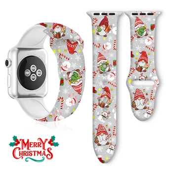 Crăciun Curea pentru Apple Watch 9 8 7 6 SE Silicon Replacable Bratara pentru iWatch 49mm 45mm 44mm 42mm Sport Watchband