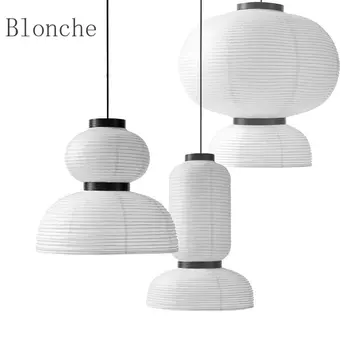 Danish Design Modern Hârtie de Orez Pandantiv Lumina LED-uri Albe Decorative Lampă de Agățat pentru Camera de zi/Sufragerie Dormitor cu Canapea Bucatarie