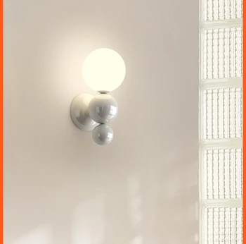 Dormitor Noptieră Lampa De Perete Nordic Artistice Creative De Personalitate Spectru Complet De Protecție A Ochilor Living Peretele Din Fundal