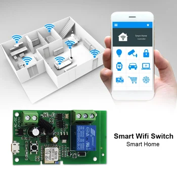 Ewelink Electrocasnice Modul Inteligent de Control de la Distanță fără Fir Wifi Comutatorul 7-32V 85-250V 433 10A Releu de Lucru Cu Alexa de Start Google