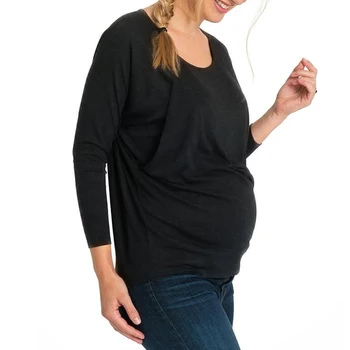 Femeile Gravide Tricou Haine de Sarcina Alaptarea tricou Tricouri Nursing Maneca Lunga Pulover de Sus Gravide Haine de Maternitate

