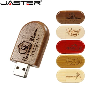 JASTER din Lemn Cadou de Nunta USB 2.0 Flash Drive 16GB Memory Stick 32GB Cadouri breloc Pendrive 64GB U Disc Gratuit LOGO-ul Clientului