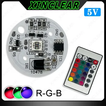 LED-uri Colorate Gradient RGB Lumina de Bord 5V Diametru 31mm Cu Control de la Distanță PCB Sursa de Lumina de Bord Pentru Acvariu DIY Fag Lampa