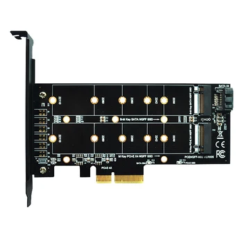 M. 2 Nvme SSD de unitati solid state Să PCIE X4 Adaptor Card Cheie M-B Dual Interface Card de Expansiune Sprijină 20110 SSD