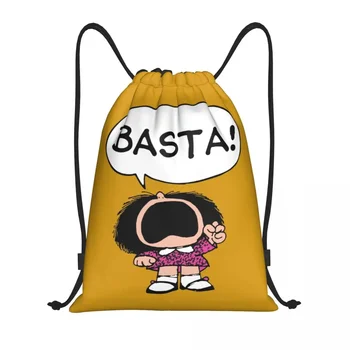 Mafalda Basta Cordon Rucsac Saci Bărbați Femei Usoare Quino Argentina Desene animate Sală de Sport Sackpack Saci de Călătorie