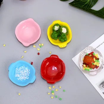 Noi DIY Miniatură 1/6 BJD casă de Păpuși de Simulare Farfurie Papusi Casa Accesorii de Bucatarie de Culoare fel de Mâncare Tava de Alimentare Jucarii pentru Fete