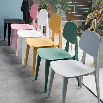 Nordic simplu scaun de plastic îngroșarea PP desert tort lapte de magazin de ceai spatar scaun de luat masa petrecere a timpului liber creative scaun restaurant cha