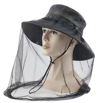 Palarie Camuflaj-Voal Apicultura Protecție Anti Tantari Mosquito Net Pălăria În Aer Liber, Pescuit Soare Capac Plasă Insecte Pălărie Anti Albine Pălărie