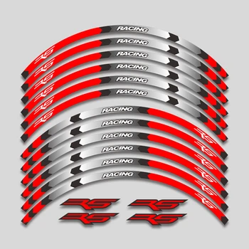 Pentru Aprilia RS 125 Rs125 Motociclete Accesorii Autocolante Janta Cauciuc rezistent la apa Decal Wheels Hub Benzi Reflectorizante Autocolant Set Bandă