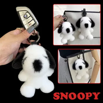 Snoopy Breloc De Plus Desene Animate Sac Moale Pandantiv Kawaii Rucsac Decor Creativ Câine Cu Blană Breloc Papusa Drăguț Femei Fete Cadou