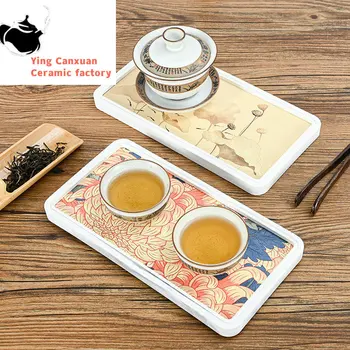 Stil Japonez Diatomee Noroi Uscare Rapidă De Apă De Absorbție Tava De Ceai Acasă Portabil Ceai Bord Tradiție Set De Ceai Decor Tava